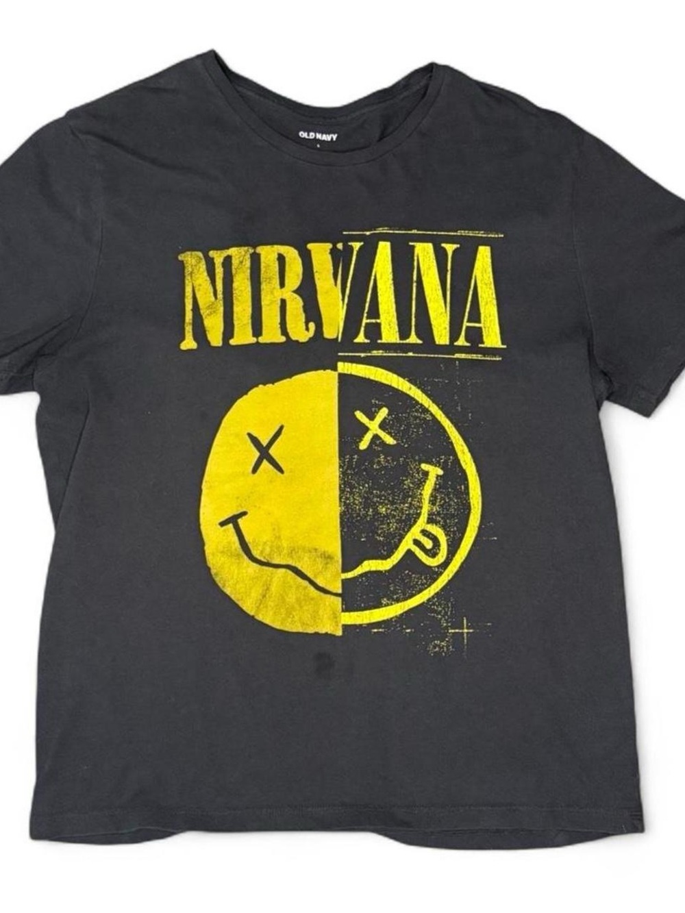 Old Navy dark gray Nirvana graphic band t-shirt L - grunge alternative indie